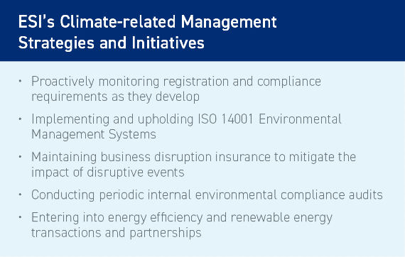 ESI Climate Related Initiatives